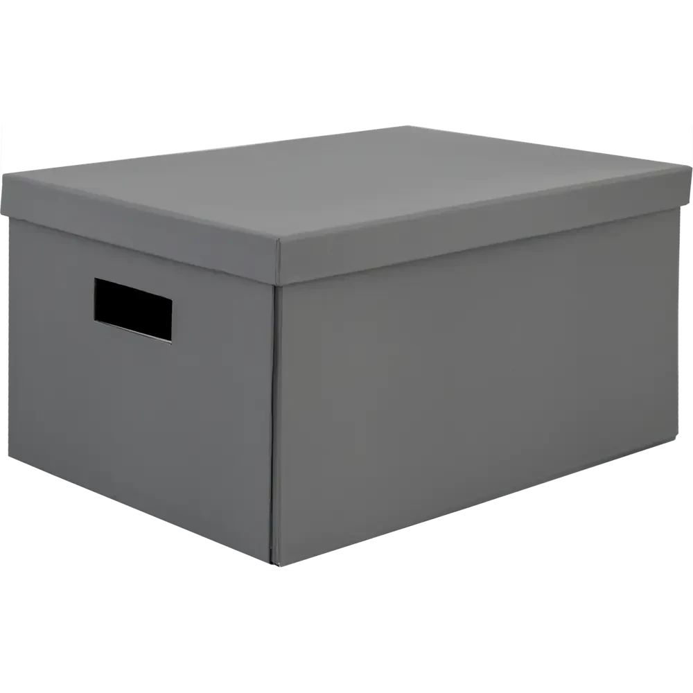Коробка складная 40x28x20 см картон цвет серый